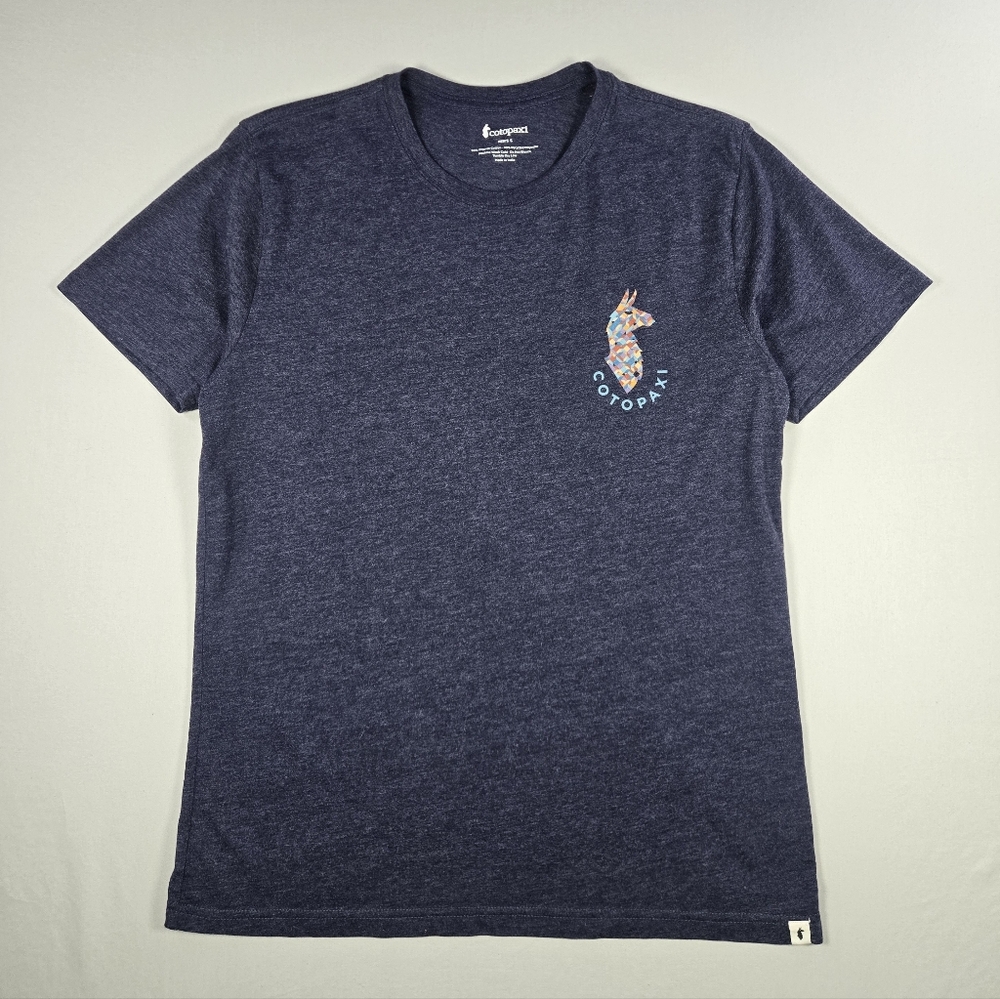 Cotopaxi Men's Llama Lover Graphic T-Shirt - Blue Heather - Size Small - EUC - Picture 3 of 7